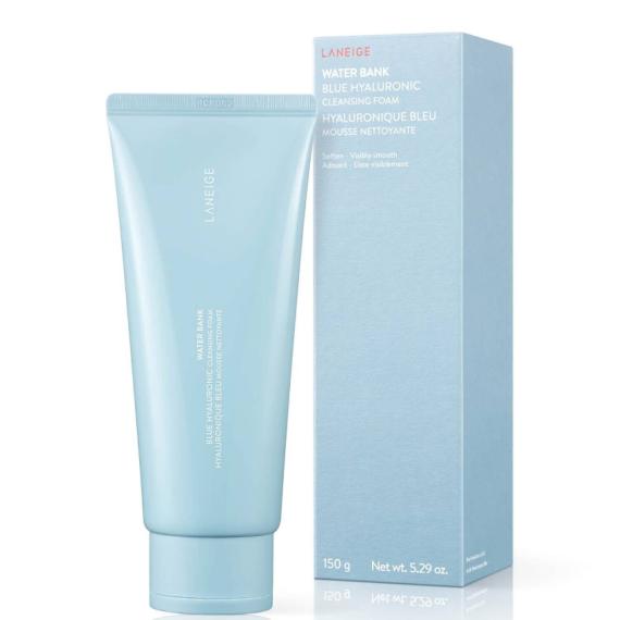 LANEIGE Water Bank Blue Hyaluronic Cleansing Foam 150g 水庫補濕微質酸潔膚乳