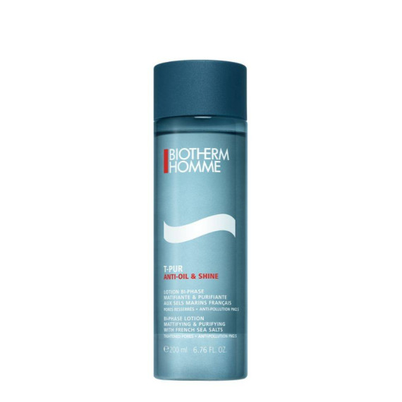 BIOTHERM T-Pur Anti-Oil & Shine Bi-Phase Lotion 200ml 男士控油收毛孔雙效海鹽爽膚水