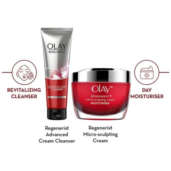 OLAY Regenerist Set Micro-Sculpting Ceam 50g+Cleanser 100g) 玉蘭油 緊緻套裝（緊緻保濕霜50g+潔面100g）