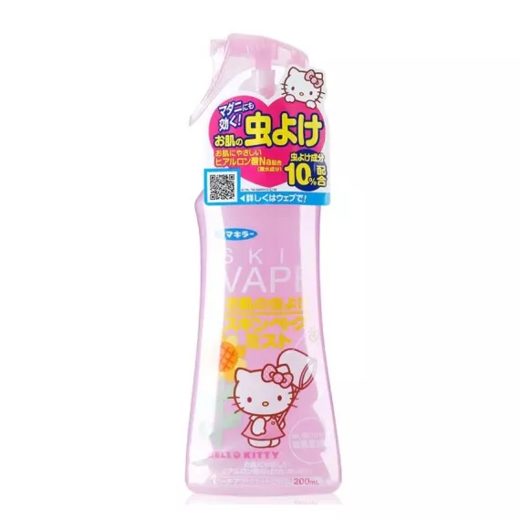 FUMAKILLA Skin Vape Mist  #HELLO KITTY 200ml 象球牌 強效防蚊噴霧(HELLO KITTY水蜜桃香味)